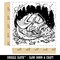 Dragon in Cave Dungeon with Treasure Square Rubber Stamp for Stamping Crafting